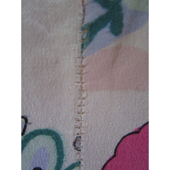 Moschino Cheap And Chic Silk Floral Butterfly Garden Dress US Size 10 Imperfect - Picture 15 of 16